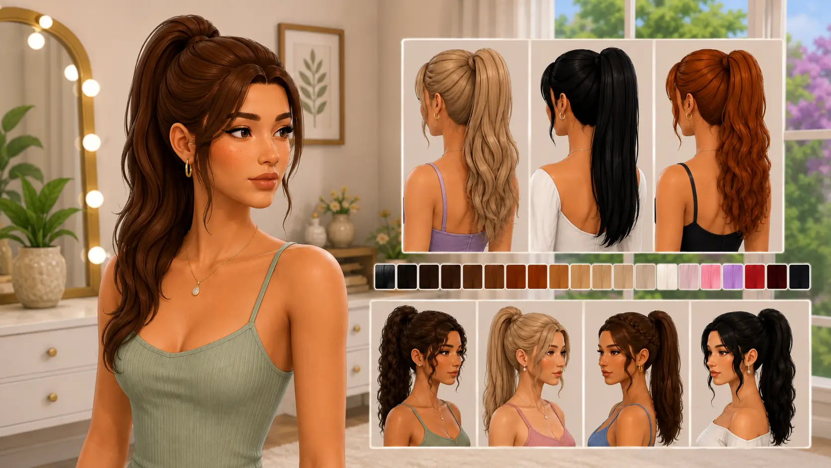 Sims 4 Ponytail CC Downloads