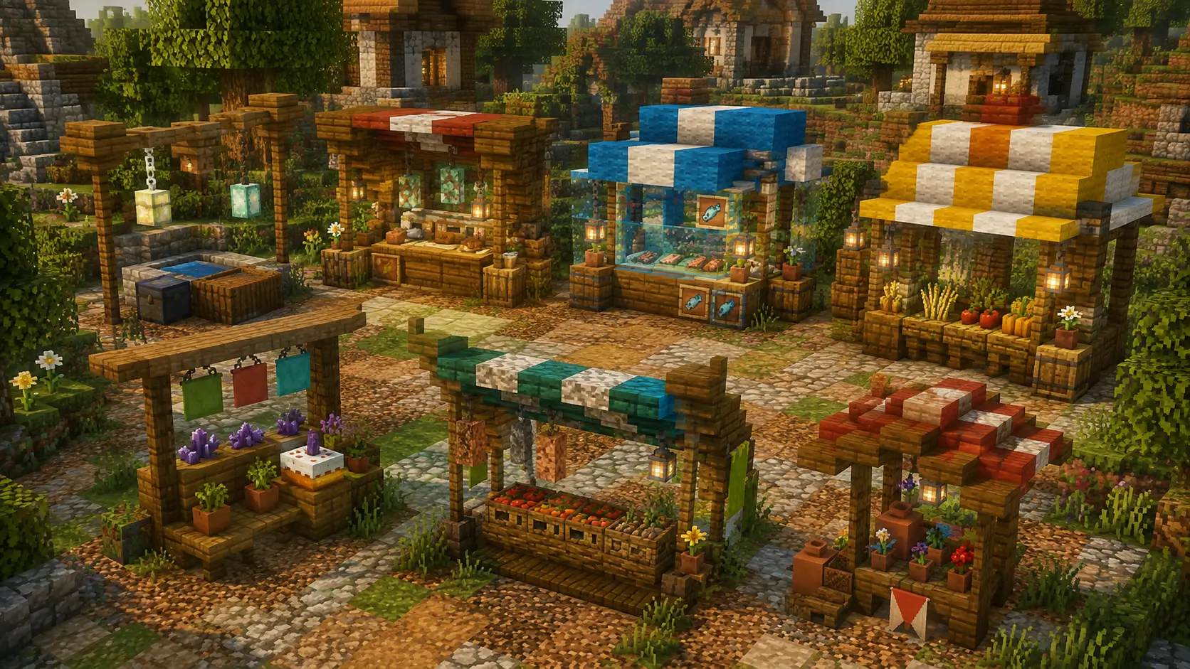 cool minecraft market stall ideas