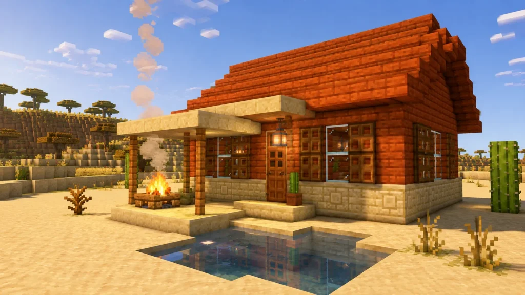 Acacia-and-Sand Desert Cabin