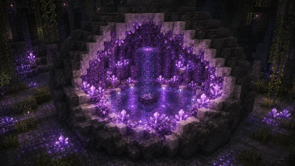 Amethyst Geode Glow Fountain