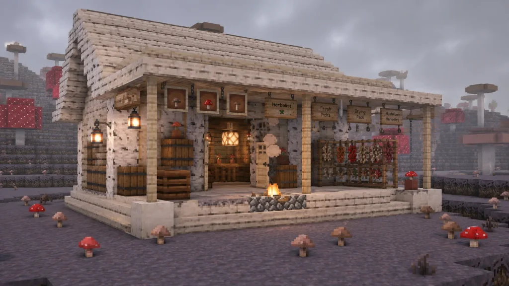 Birch-Frame Herbalist's Cottage