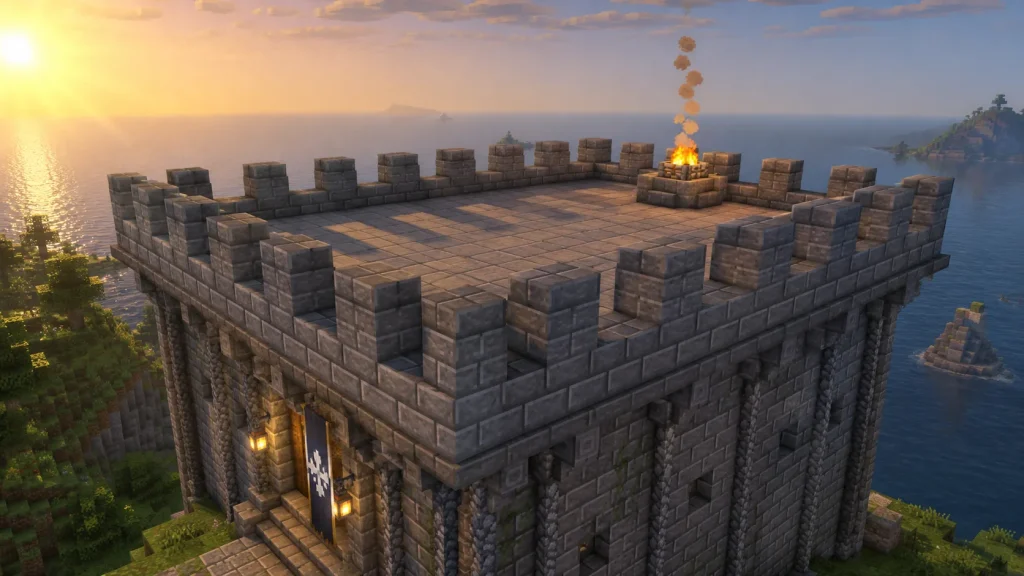 Castle Battlement Flat Roof