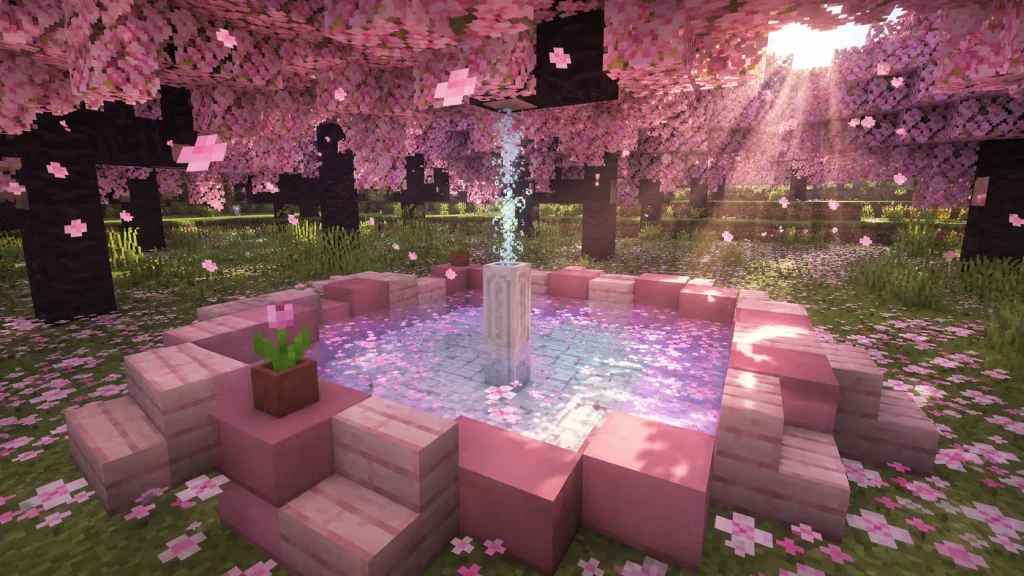 Cherry Blossom Petal Fountain