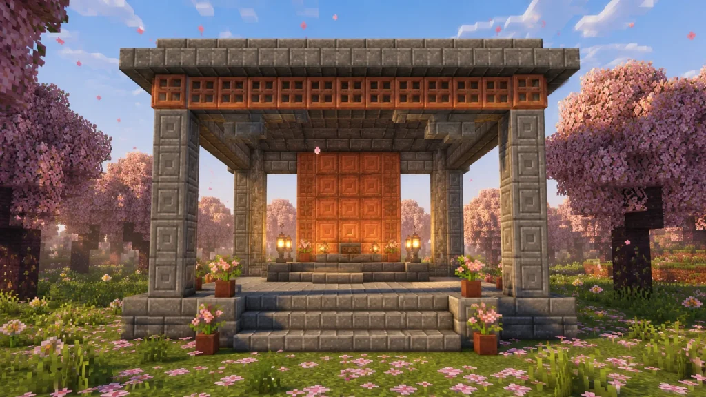 Chiseled Copper Shrine House