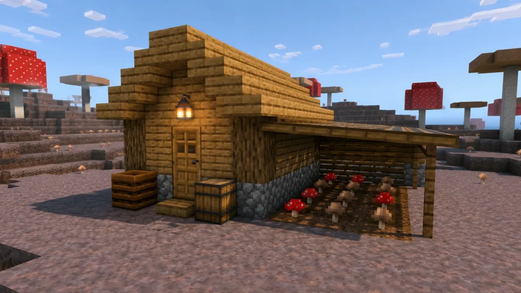 Compact Mushroom Farmer's Hut