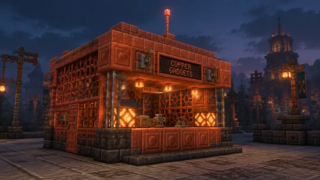 Copper Steampunk Gadget Stall
