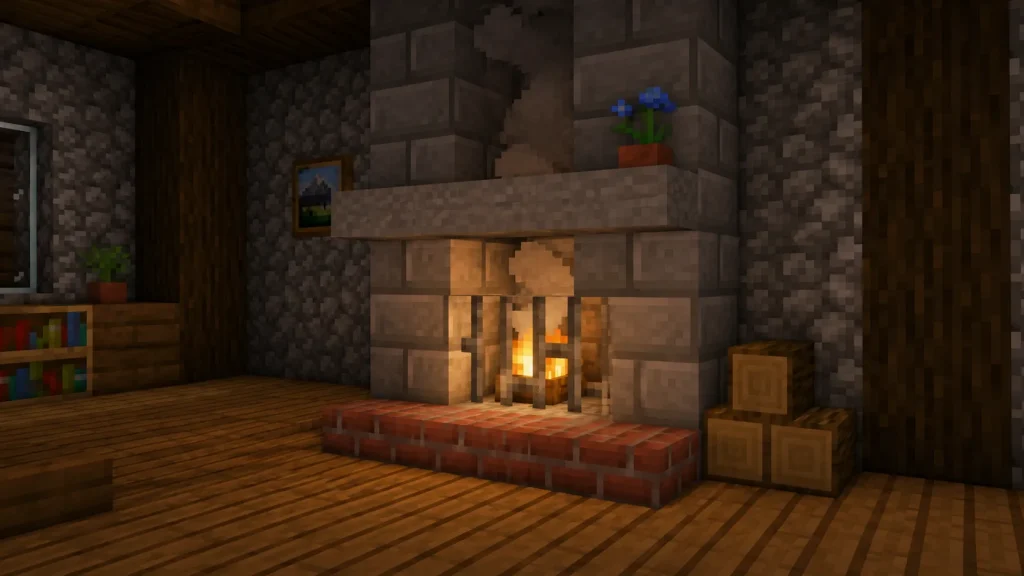 Corner Fireplace