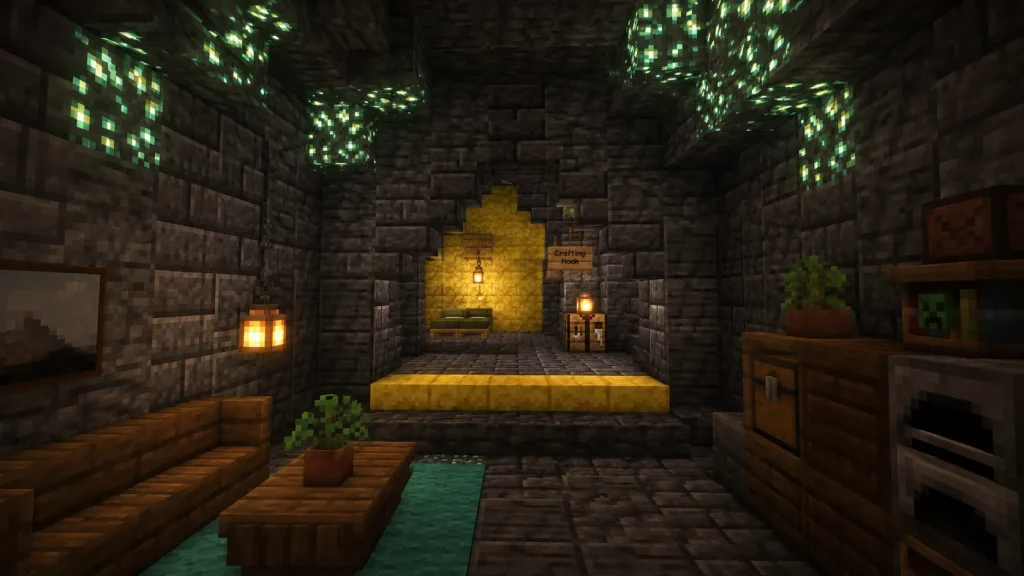 Deepslate and Sulfur Pocket Home