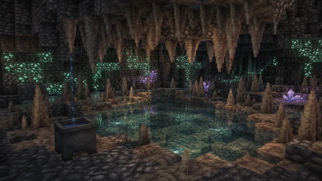 Dripstone Cave Spring Fountain