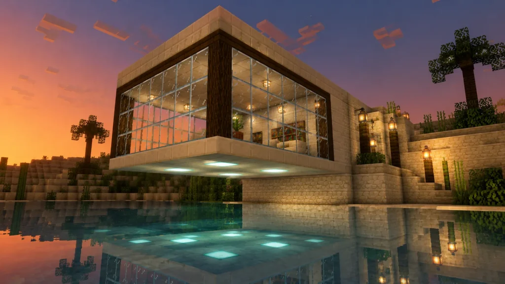 Glass-Box Poolside Retreat