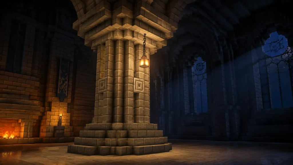 Grand Stone Brick Column