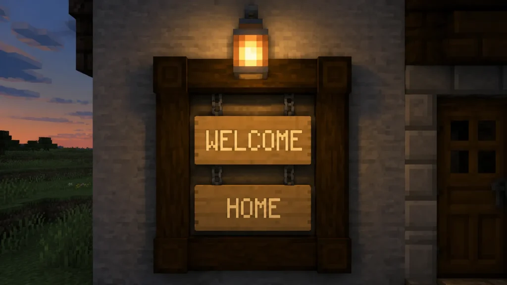 Hanging Sign Welcome Board