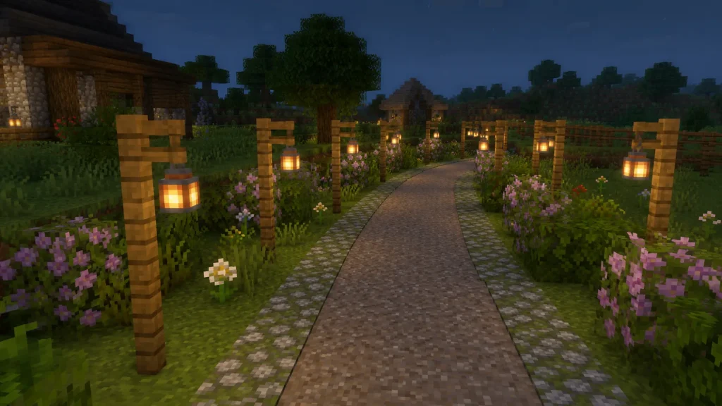 Lantern-Lit Garden Path