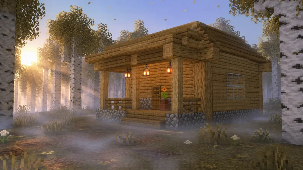 Lantern-Lit Survival Cabin