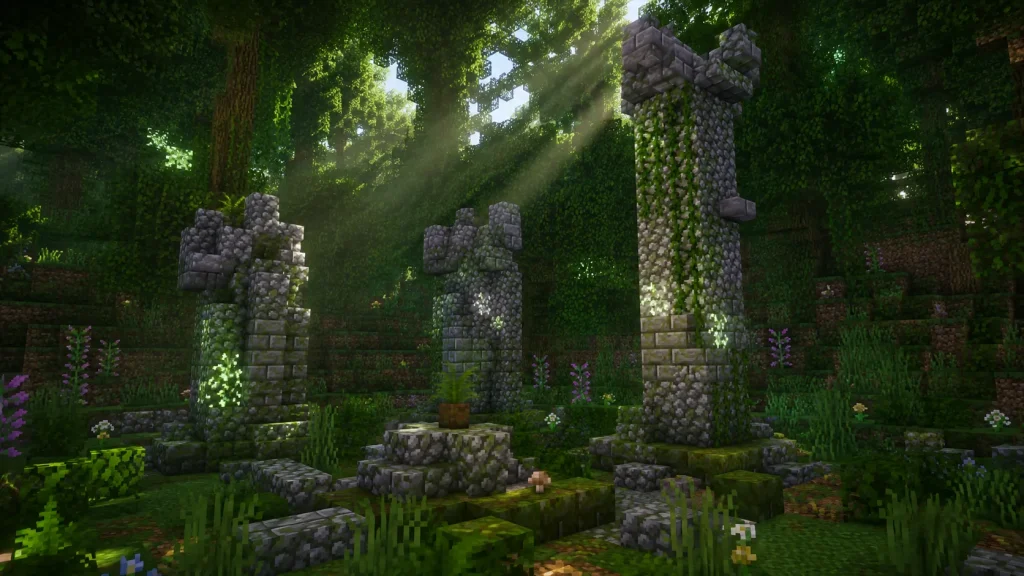 Mossy Cobblestone Ruin Pillar