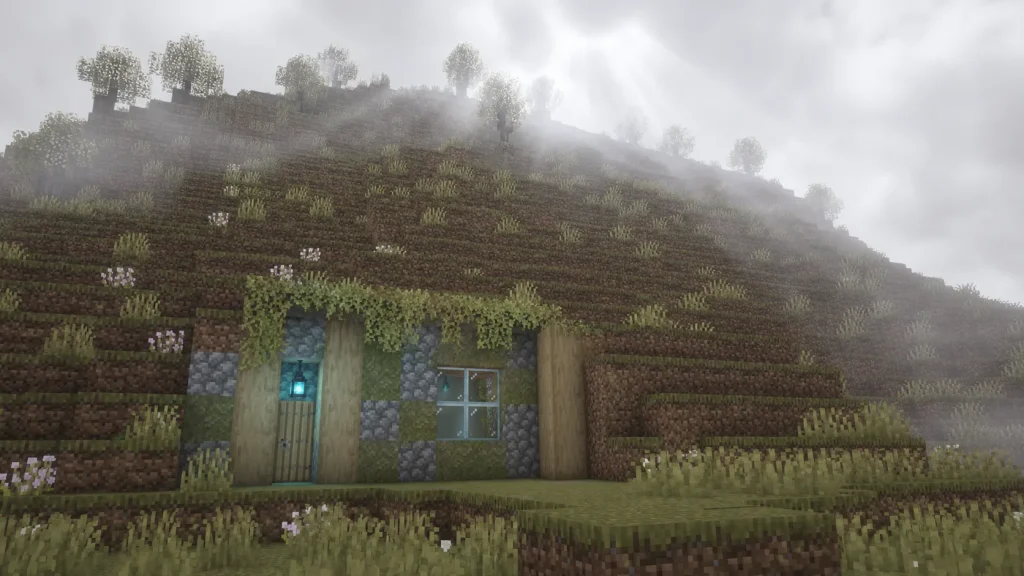 Pale Moss Dugout Hillside Home