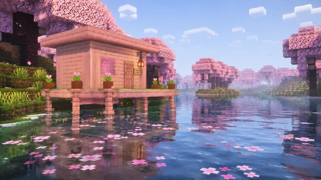 Pink Petal Riverside Hut