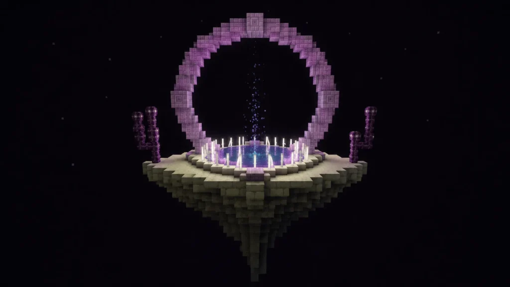 Purpur End Portal Fountain
