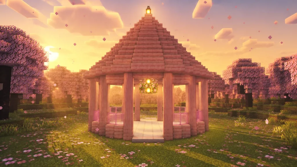Round Cherry Gazebo Home