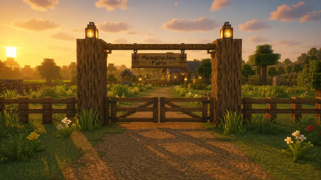 Rustic Fence Gate Entrance