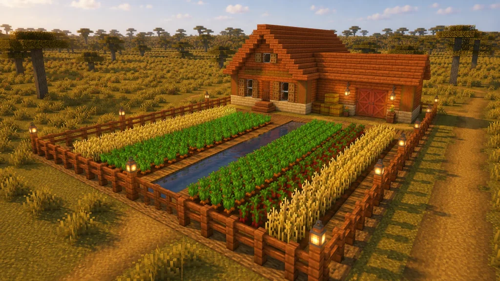 Savanna Farmhouse with Fields