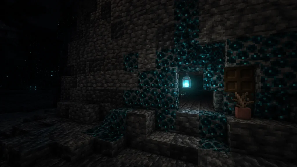 Sculk-Vein Cliffside Burrow