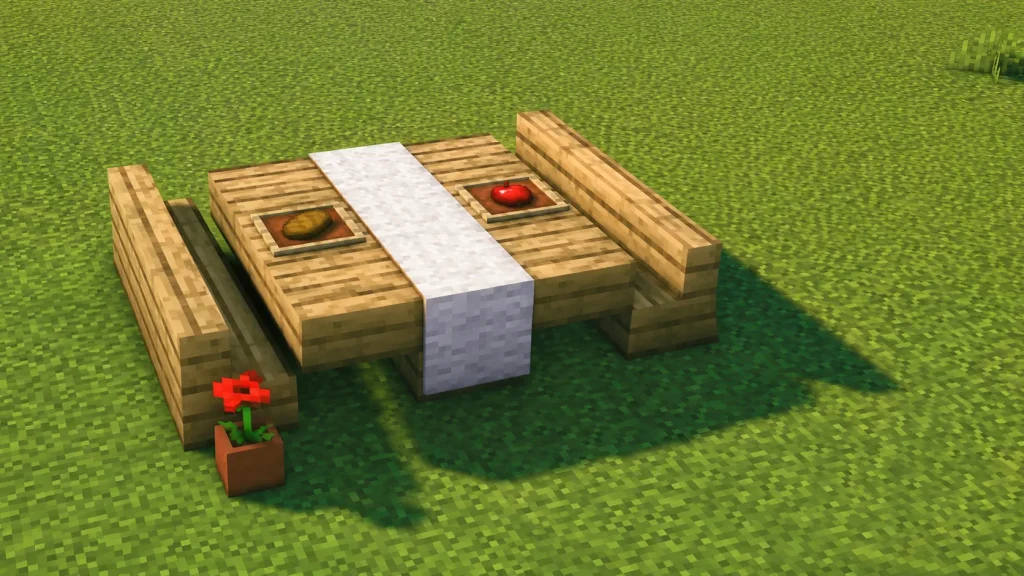 Slab-and-Stair Picnic Table