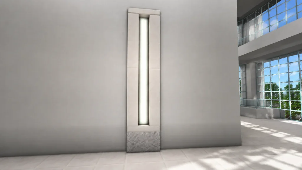 Smooth Quartz and Glass Modern Pilaster