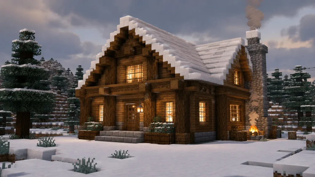 Snow-Capped Spruce Lodge