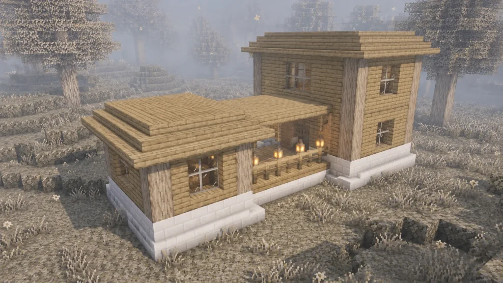 Split-Level Pale Oak Cottage