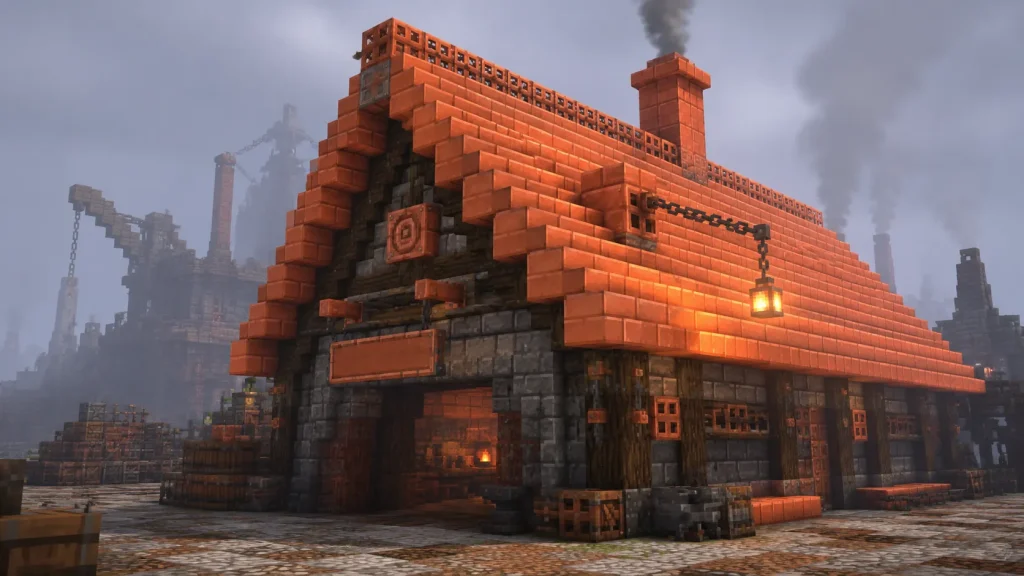 Steampunk Copper Gable Roof