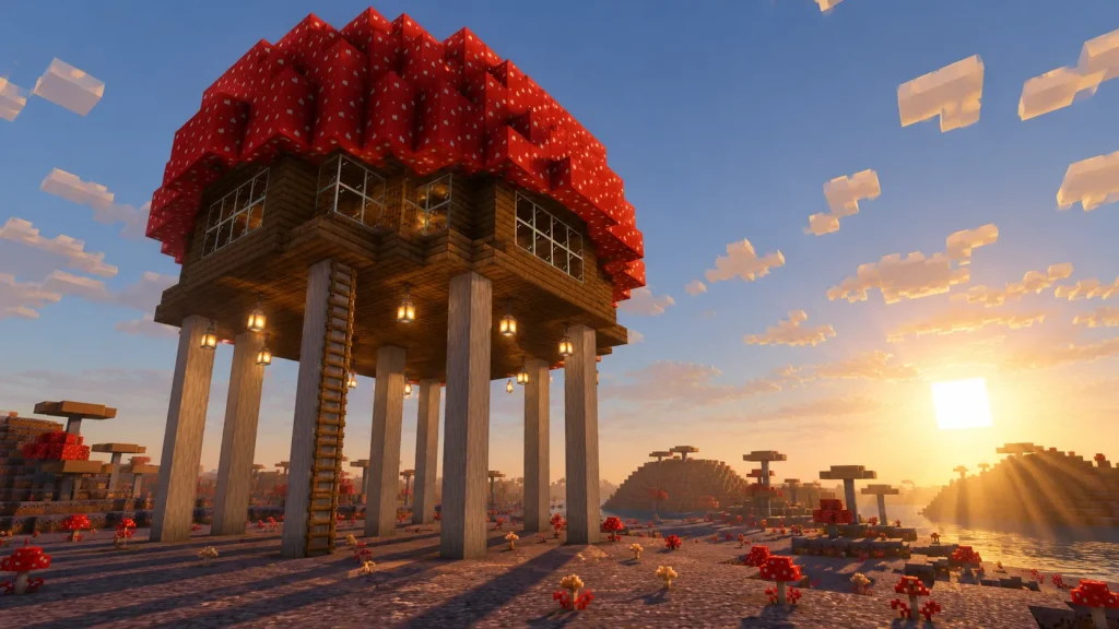 Stilted Mushroom-Cap Treehouse