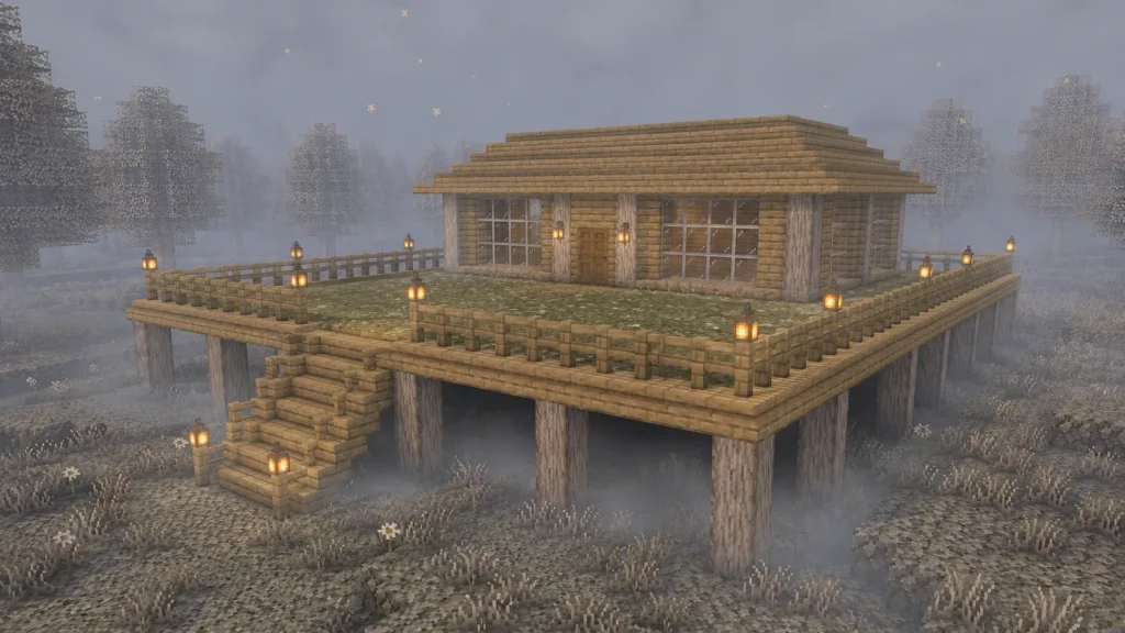 Stilted Pale Moss Platform Home
