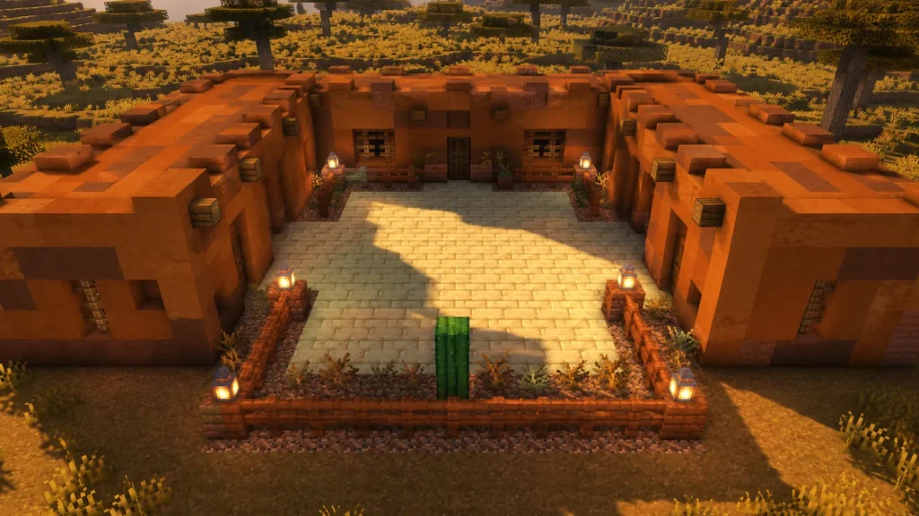 Sun-Baked Clay Courtyard Home
