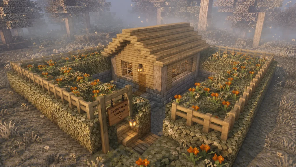 Sunken Pale Moss Garden Cottage