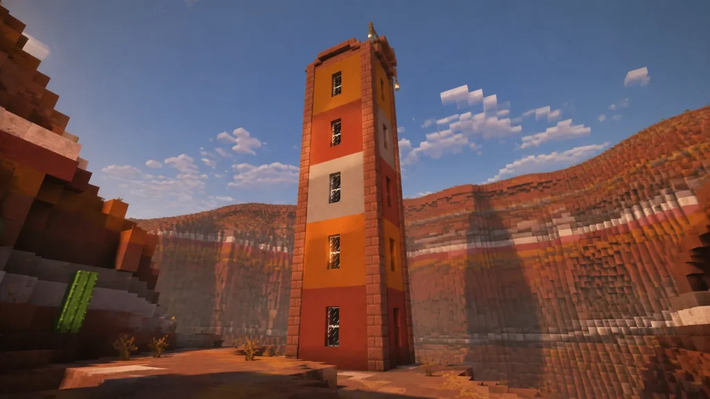 Terracotta Stripe Tower