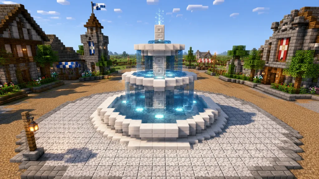 Tiered Quartz Plaza Fountain