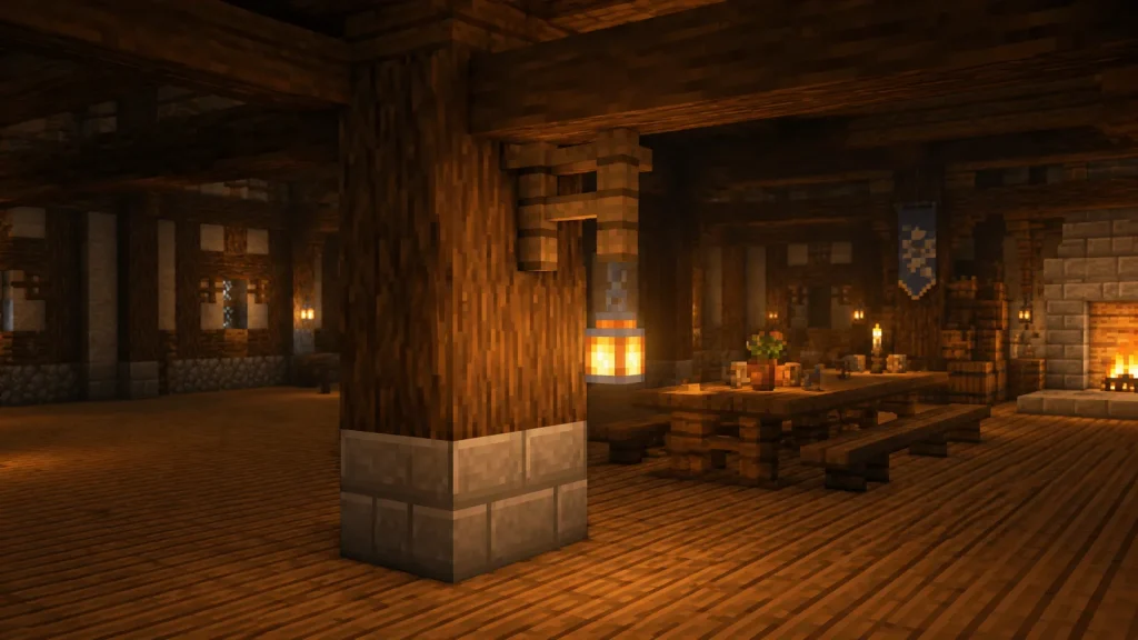Timber-Framed Great Hall Column