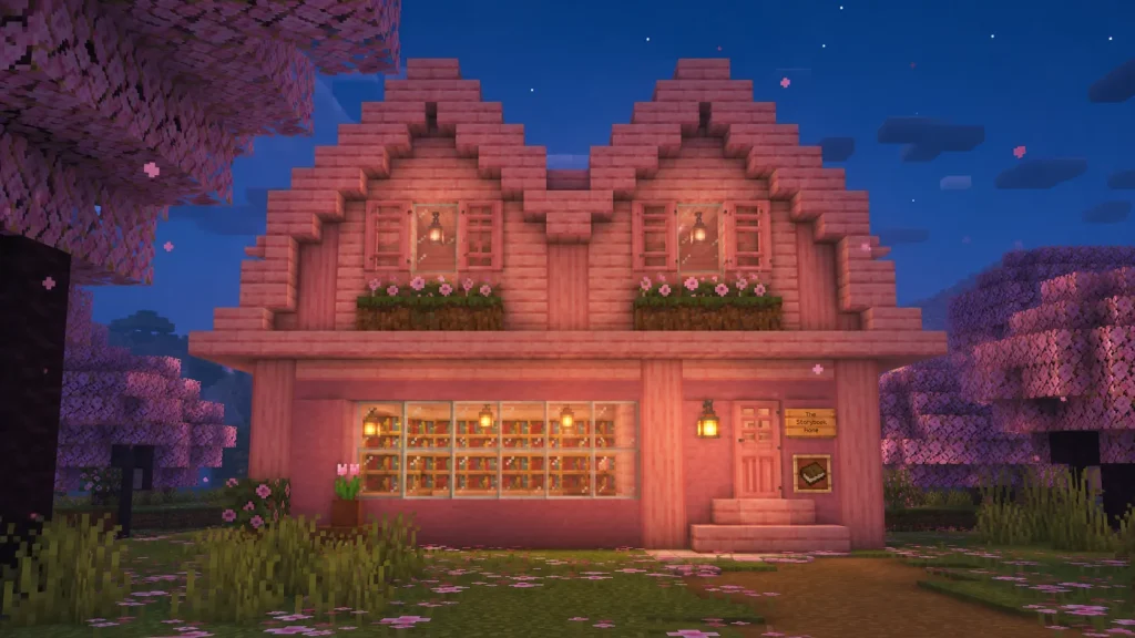 Twin-Gable Cherry Bookshop Home