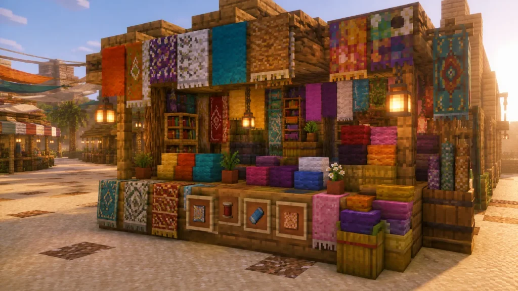 Woven Rug and Basket Stall